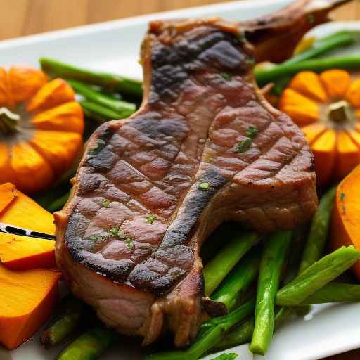 New Zealand-style Lamb Chops with Kumara and Pumpkin