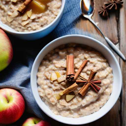 Oatmeal porridge with apple and cinnamon