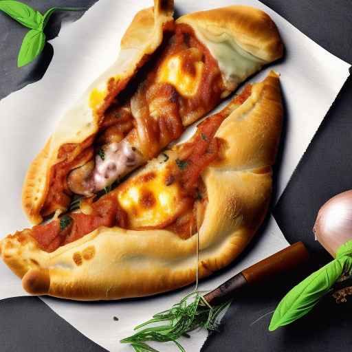 Onion and Mozzarella Calzone