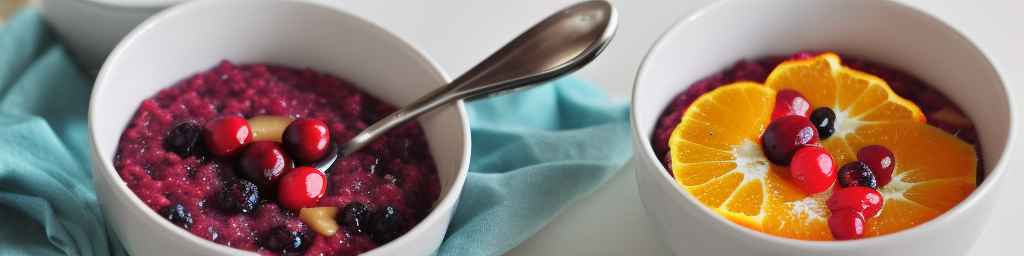 Orange and cranberry porridge