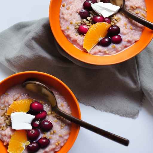 Orange and Cranberry Porridge with Buckwheat