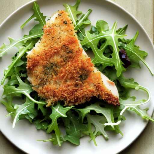 Parmesan-Crusted Chicken and Arugula Salad