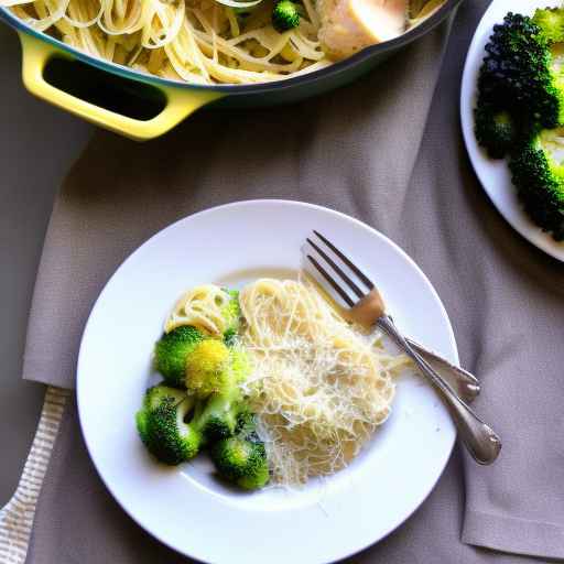 Parmesan-Crusted Chicken and Broccoli Alfredo