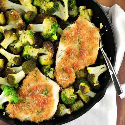 Parmesan-Crusted Chicken and Broccoli Skillet