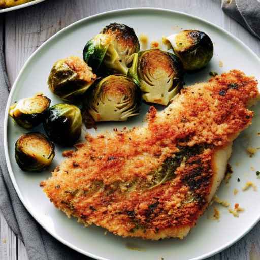 Parmesan-Crusted Chicken and Roasted Brussel Sprouts