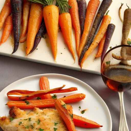 Parmesan-Crusted Chicken and Roasted Carrots