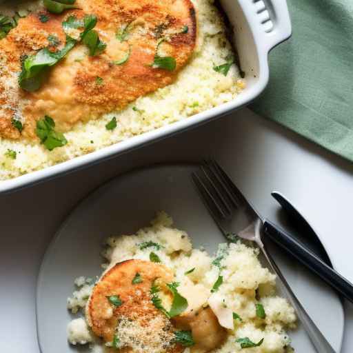 Parmesan Chicken and Cauliflower Rice Casserole