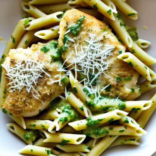 Parmesan Chicken and Pesto Pasta