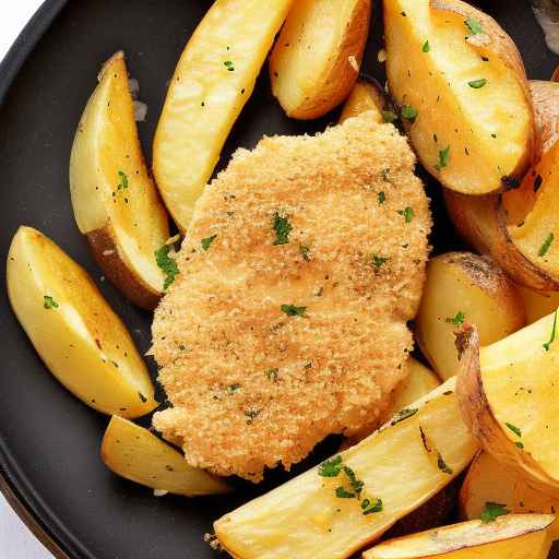 Parmesan Chicken and Roasted Potato Wedges