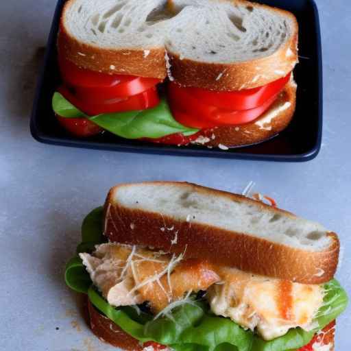 Parmesan Chicken and Roasted Red Pepper Sandwiches