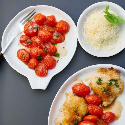 Parmesan Chicken with Balsamic Tomatoes