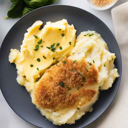 Parmesan Chicken with Roasted Garlic Mashed Potatoes