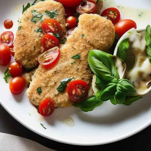 Parmesan Chicken with Tomato and Basil Salad