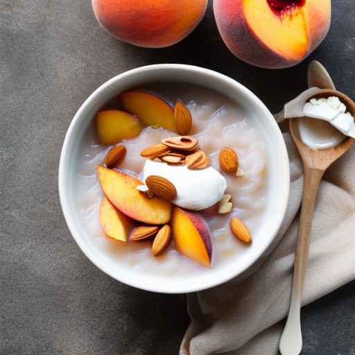 Peach and almond porridge