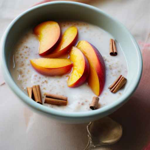 Peach and cinnamon porridge