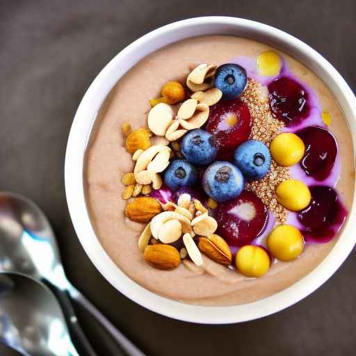 Peanut Butter and Jelly Porridge with Buckwheat