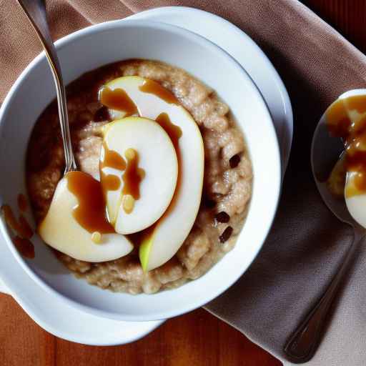 Pear and caramel porridge