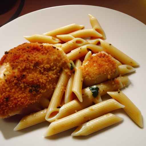 Penne Rosa with Parmesan Crusted Chicken