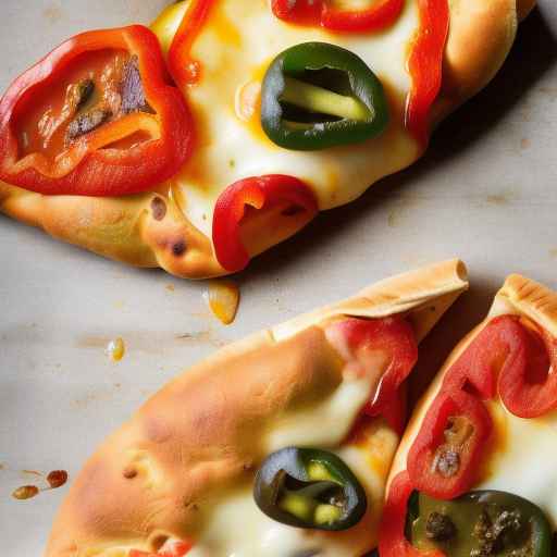 Peppers and Mozzarella Calzone