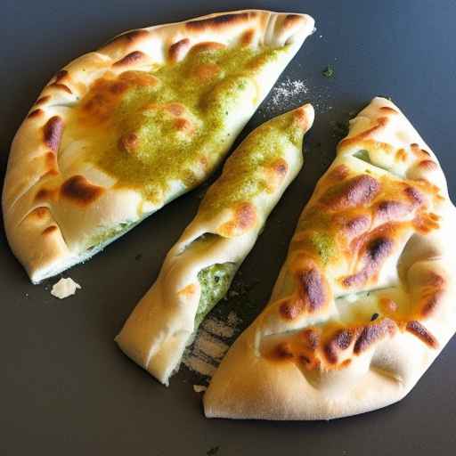 Pesto and Mozzarella Calzone