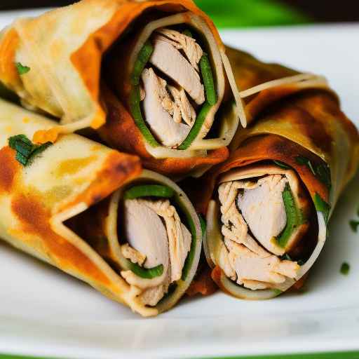 Pesto Chicken Egg Rolls