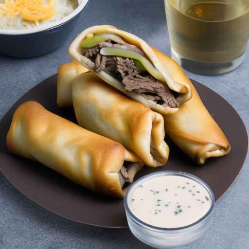 Philly Cheese Steak Egg Rolls