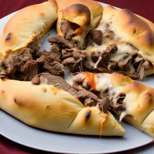 Philly Cheesesteak Pizza Calzone