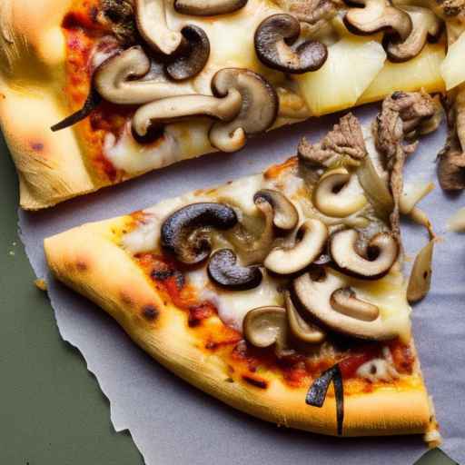 Philly Cheesesteak Pizza with Pineapple and Mushroom