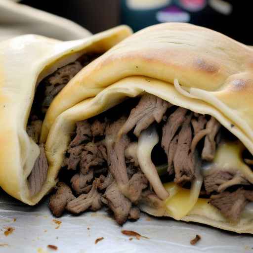 Philly Cheesesteak Stuffed Bread Calzone