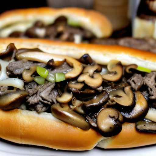 Philly cheesesteak with mushrooms turnover