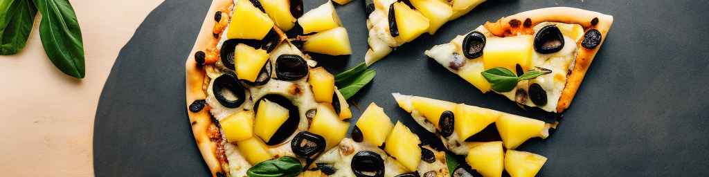 Pineapple and Black Olive Pizza