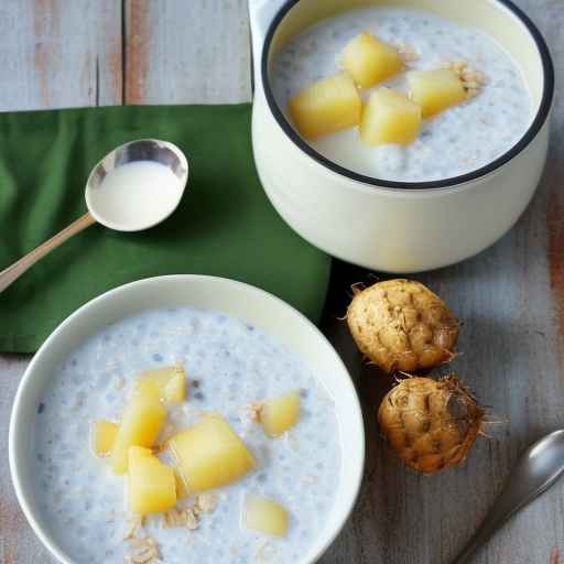 Pineapple and coconut milk porridge