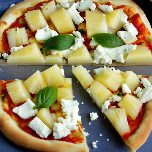 Pineapple and Feta Cheese Pizza