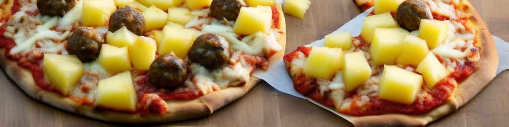 Pineapple and Meatball Pizza