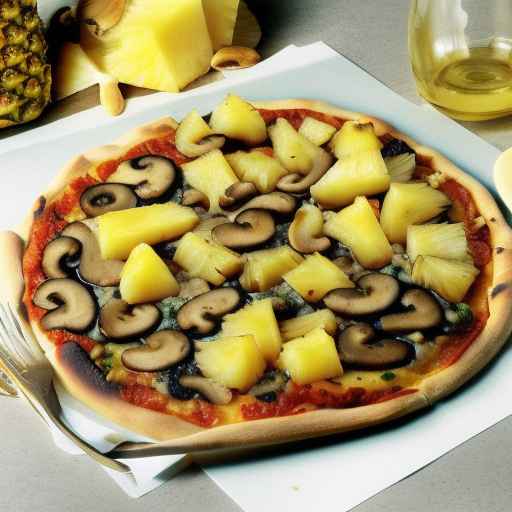 Pineapple and Mushroom Pizza