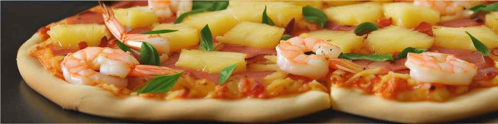 Pineapple and Shrimp Pizza