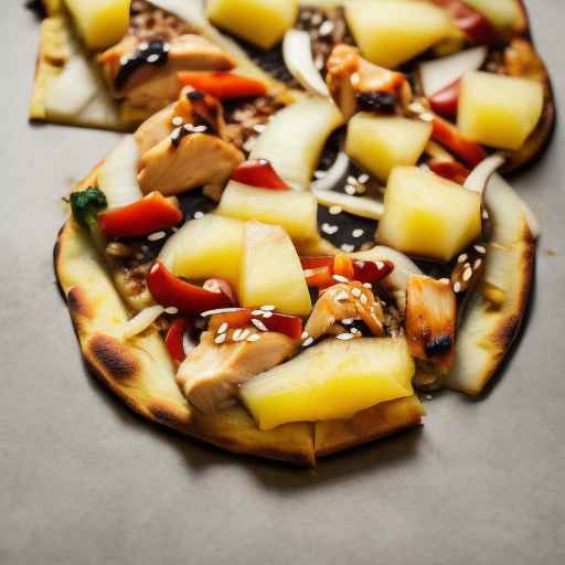 Pineapple and Teriyaki Chicken Pizza