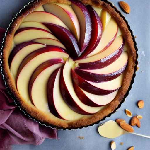 Plum and Almond Frangipane Tart with Apples