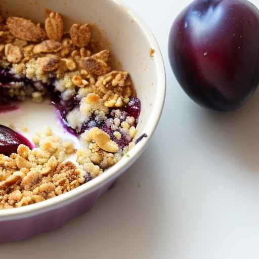 Plum and Walnut Crumble