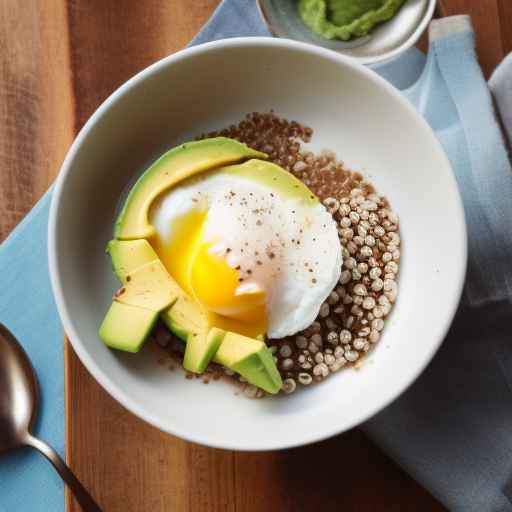 Poached Egg and Avocado Porridge with Buckwheat