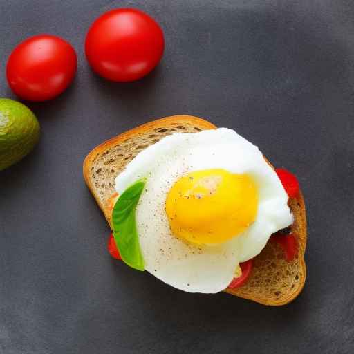 Poached Egg on Toast with Avocado and Tomato