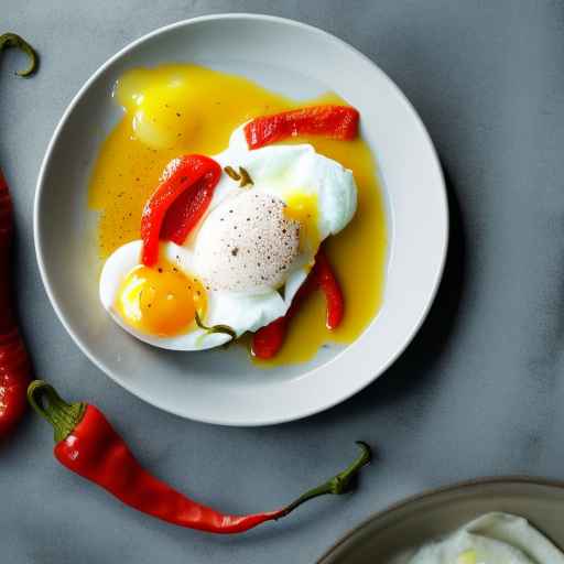 Poached Eggs with Roasted Red Pepper