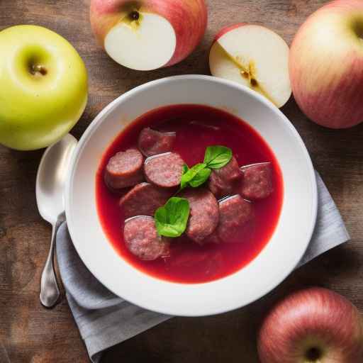 Polish Borscht with Sausage and Apples