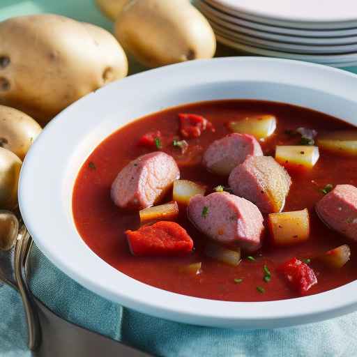 Polish Borscht with Sausage and Potatoes