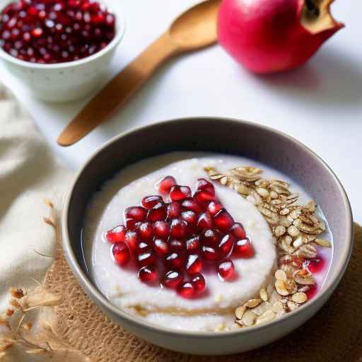 Pomegranate and Almond Porridge with Buckwheat