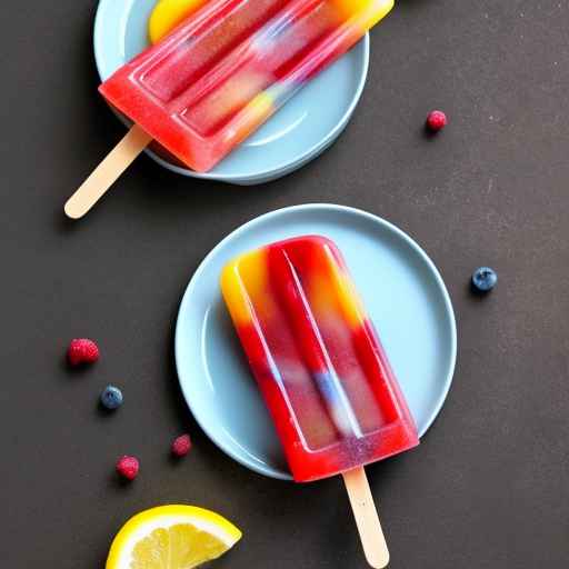 Popsicles with Fruit Jelly Swirls