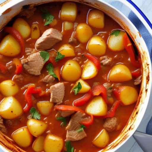 Pork and Bell Pepper Goulash with Potatoes