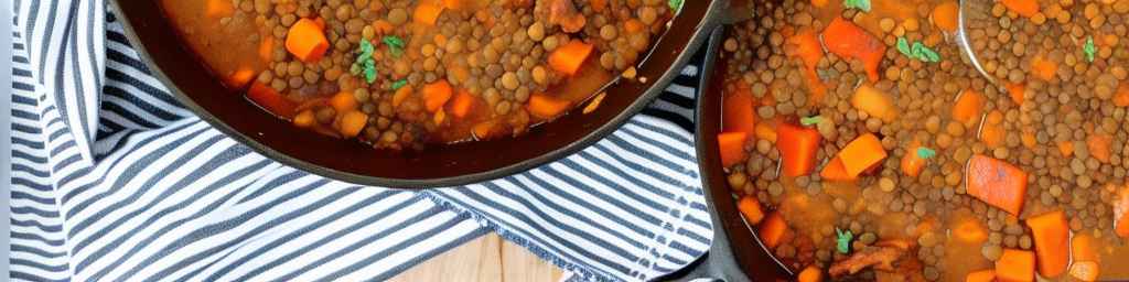 Pork and Lentil Stew with Paprika