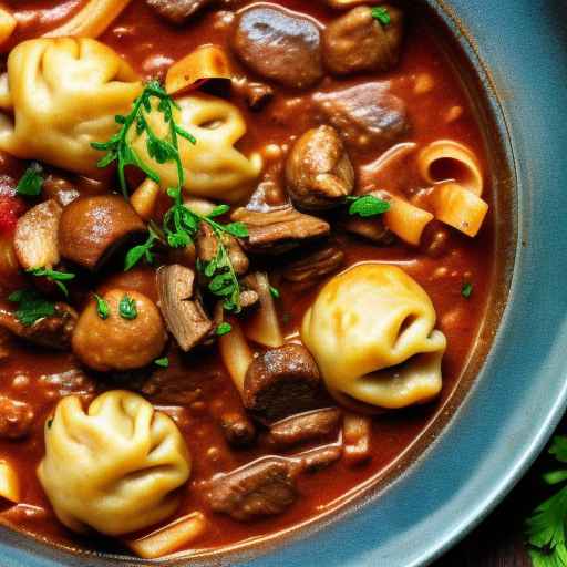 Pork and Mushroom Goulash with Dumplings