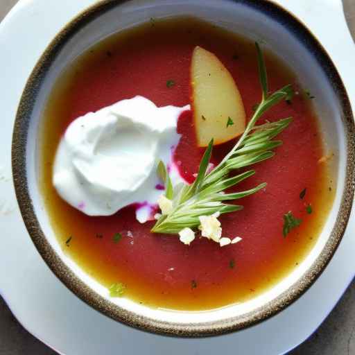 Potato and Caraway Borscht with Crème Fraiche